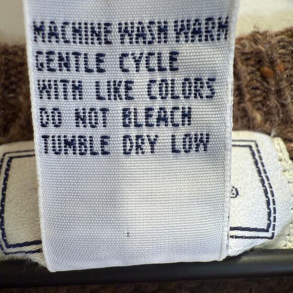 VTG Wool Crewneck Sweater Women's Large Chocolate Brown Jennifer Moore Loop Knit - Picture 4 of 10